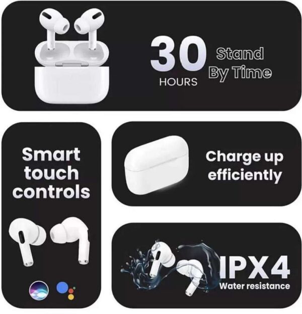 Airdrops pro 3 White wireless bluetooth earbuds (Truely wireless) Bluetooth Headset