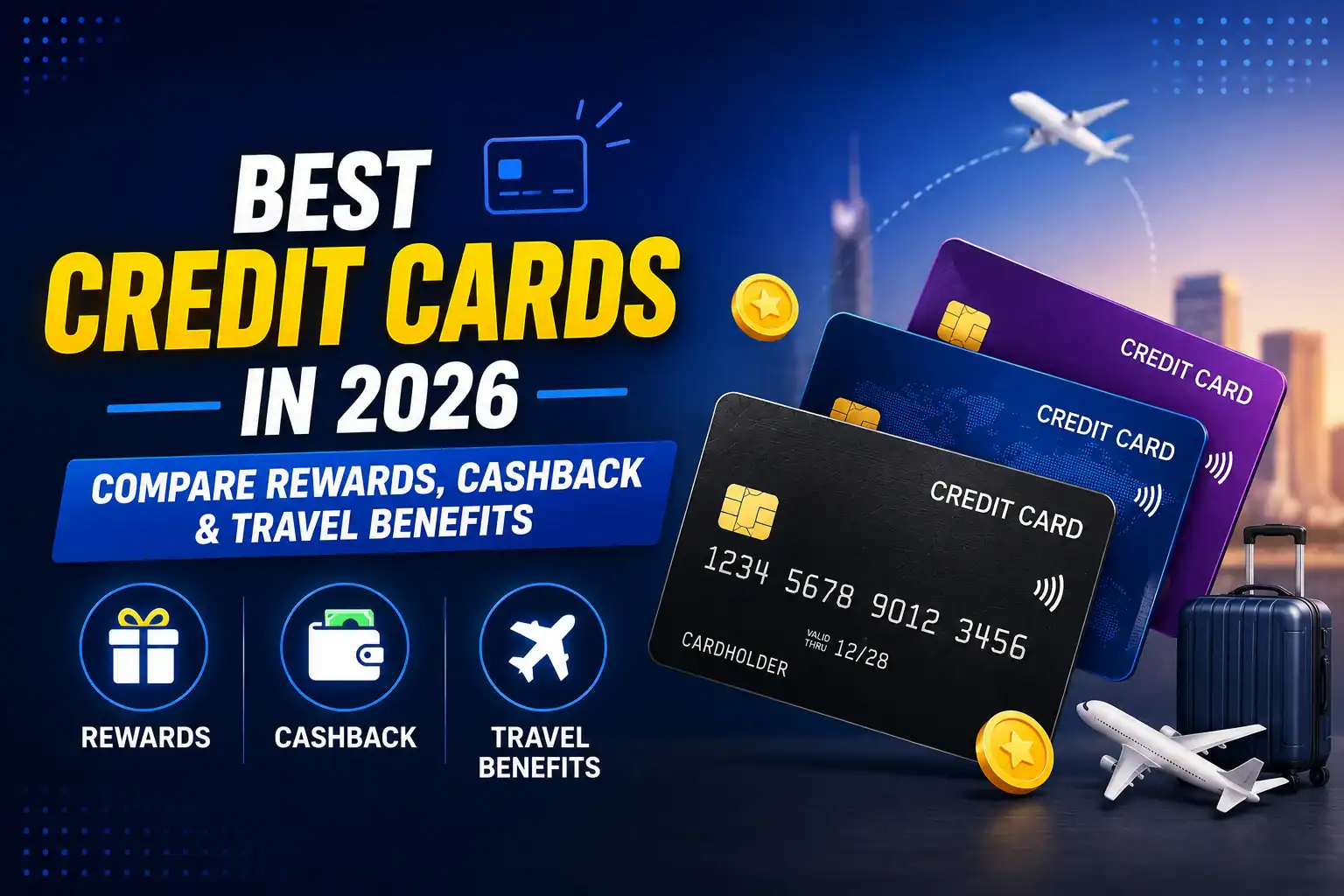 Top credit cards for rewards, cashback, and travel benefits in 2026.